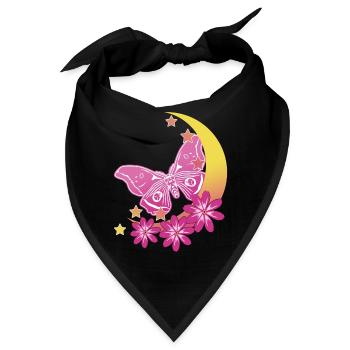 Moth Rose Mond Occult Motte Goth - Bandana - Schwarz - Vorne