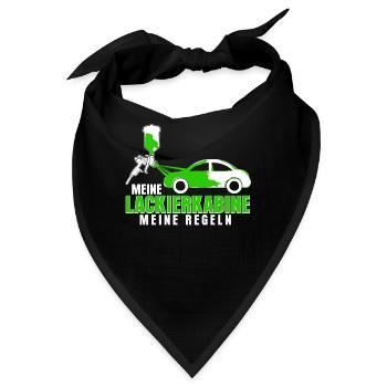 Autolackierer Airbrush Fahrzeuglackierer - Bandana - Schwarz - Vorne