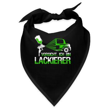 Autolackierer Lackierer Spruch Airbrush - Bandana - Schwarz - Vorne