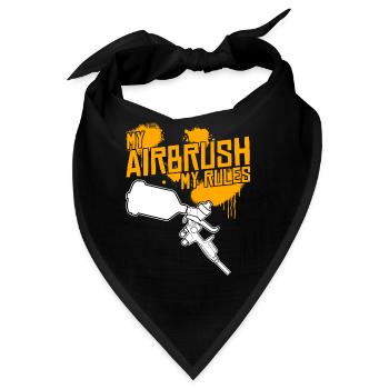 Autolackierer Airbrush Witz Lackierer - Bandana - Schwarz - Vorne