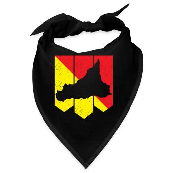 Sizilien Flagge Italien Sicilia - Bandana - Schwarz - Vorne