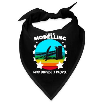 Modellbau Witz Tabletop Modellbauer - Bandana - Schwarz - Vorne