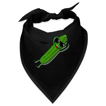 Gurke Sonnenbrille Gurken - Bandana - Schwarz - Vorne