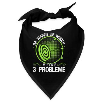 3D Bogensport Langbogen Bogenschießen - Bandana - Schwarz - Vorne