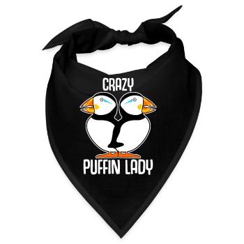 Crazy Puffin Lady Puffins - Bandana - Schwarz - Vorne