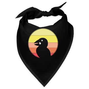 Puffin Papageientaucher Retro Puffins - Bandana - Schwarz - Vorne