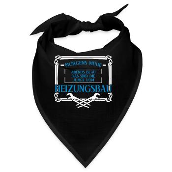 Heizungsbau Heizungen Heizungsbauer - Bandana - Schwarz - Vorne