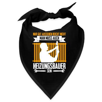 Heizungsbau Installateur Heizungsbauer - Bandana - Schwarz - Vorne
