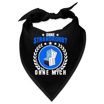 Strandkorb Ostsee Nordsee Strandkörbe - Bandana - Schwarz - Vorne