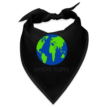 Klimaschutz Unsere Mudda Klimawandel - Bandana - Schwarz - Vorne