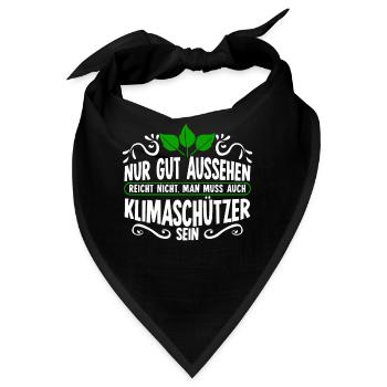 Klimaschutz Klimaschützer Klimawandel - Bandana - Schwarz - Vorne