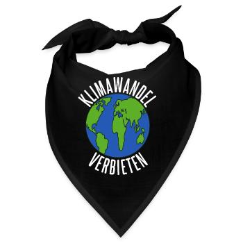 Klimawandel Umweltschutz Klimaschutz - Bandana - Schwarz - Vorne