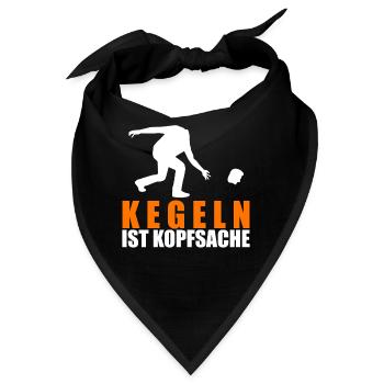 Kegeln Kegelverein Kegelbahn Kegelclub - Bandana - Schwarz - Vorne