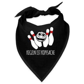 Kegeln Kegelverein Kegelbahn Kegelverein - Bandana - Schwarz - Vorne