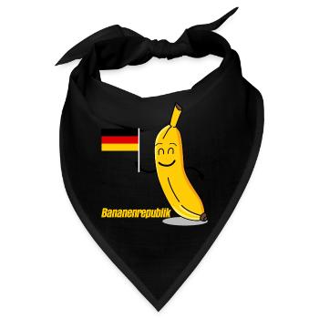Deutschland Flagge Bananenrepublik - Bandana - Schwarz - Vorne