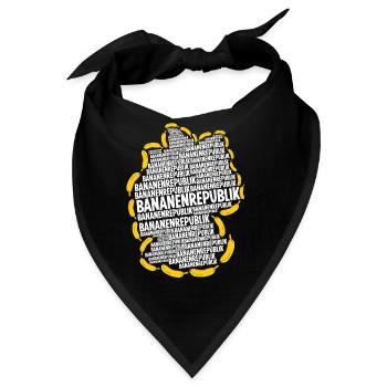 Banane Deutschland Bananen - Bandana - Schwarz - Vorne