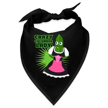 Gurken Dirndl Gurke - Bandana - Schwarz - Vorne