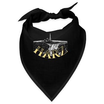 Harz Harzer Wandern Urlaub Brocken - Bandana - Schwarz - Vorne