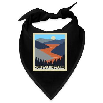 Schwarzwald Urlaub Schwarzwälder - Bandana - Schwarz - Vorne