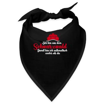 Schwarzwald Witz mit Bollenhut - Bandana - Schwarz - Vorne