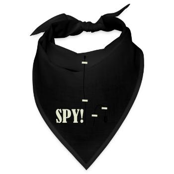 Abhörgerät Spionage Spion Mikofon - Bandana - Schwarz - Vorne