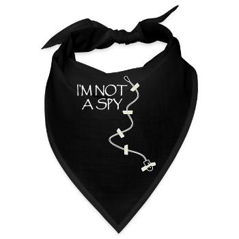 Abhörgerät Geheimagent Mikofon Spion - Bandana - Schwarz - Vorne