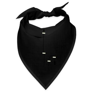 Abhörgerät Spion mit Mikofon Geheimagent - Bandana - Schwarz - Vorne