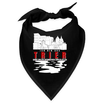 Trier Spruch Witz Trierer - Bandana - Schwarz - Vorne