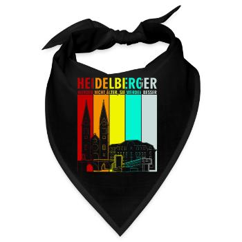 Heidelberg Kirche Heidelberger - Bandana - Schwarz - Vorne