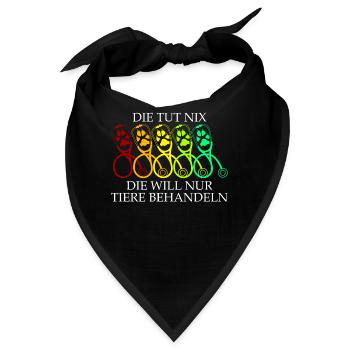 Tierärztin Veterinärin Tierarztpraxis - Bandana - Schwarz - Vorne