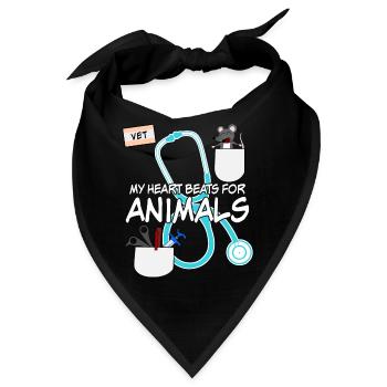 Tierarzt Veterinär Tiermedizin - Bandana - Schwarz - Vorne
