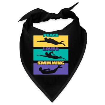Schwimmer Schwimmbad Schwimmtrainer - Bandana - Schwarz - Vorne