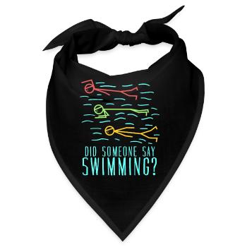 Schwimmer Schwimmtrainer Schwimmbad - Bandana - Schwarz - Vorne