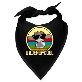 Kuh Bauer Kalb Bauernhof Kälbchen Kühe - Bandana - Schwarz - Vorne