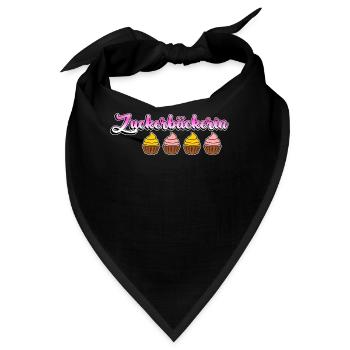Konditorin Cupcakes Zuckerbäckerin - Bandana - Schwarz - Vorne