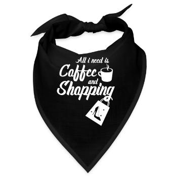 Shopping Einkaufen - Bandana - Schwarz - Vorne
