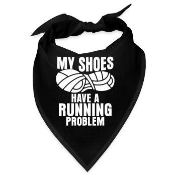Laufen Jogging Marathon Spruch Rennen - Bandana - Schwarz - Vorne