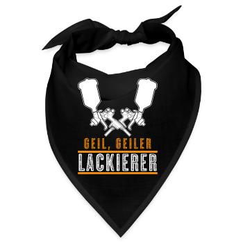 Lackierer Lackierermeister Autolackierer - Bandana - Schwarz - Vorne