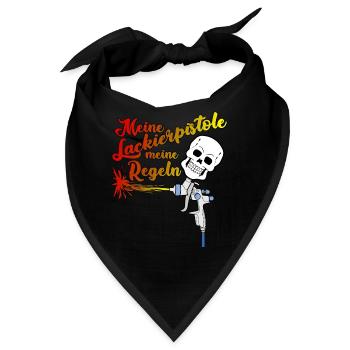 Lackierer Airbrush Autolackierer - Bandana - Schwarz - Vorne