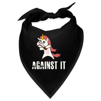 Dagegen Protest Einhorn Ablehnung Nö - Bandana - Schwarz - Vorne