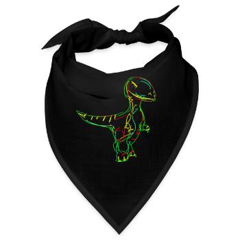 Dinos Velociraptor Dinosaurier - Bandana - Schwarz - Vorne