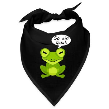 Frosch Frösche - Bandana - Schwarz - Vorne