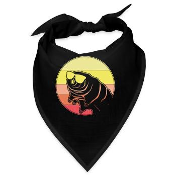 Tardigrade Wasserbär Retro Bärtierchen - Bandana - Schwarz - Vorne