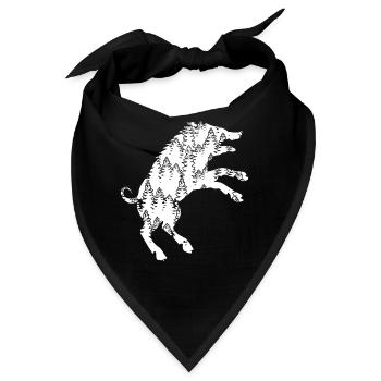 Jägerin Keiler Jagd Wildschwein Jäger - Bandana - Schwarz - Vorne