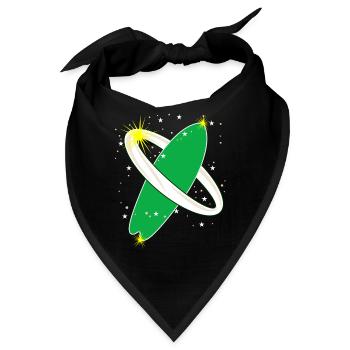 Surfboard im Weltraum Surfer - Bandana - Schwarz - Vorne