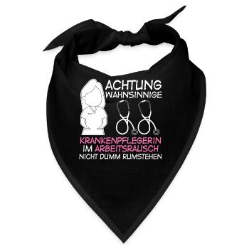 Wahnsinnige Krankenpflegerin - Bandana - Schwarz - Vorne