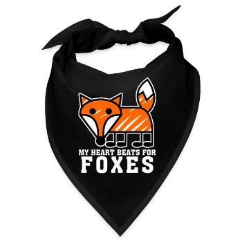 Fuchs Spruch mit Rotfuchs - Bandana - Schwarz - Vorne