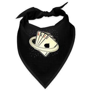 Poker Pokerkarten Pokerspieler - Bandana - Schwarz - Vorne