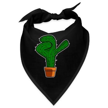 Dabbing Cactus Garden Cacti - Bandana - Schwarz - Vorne