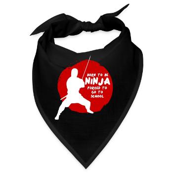 Ninja Schulkind Schule Ninjas - Bandana - Schwarz - Vorne